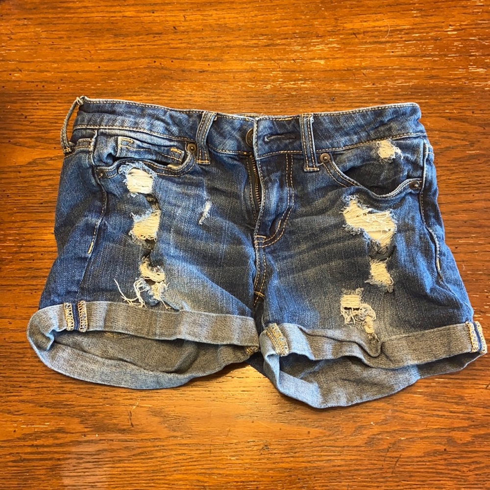 Aeropostale ripped jean shorts